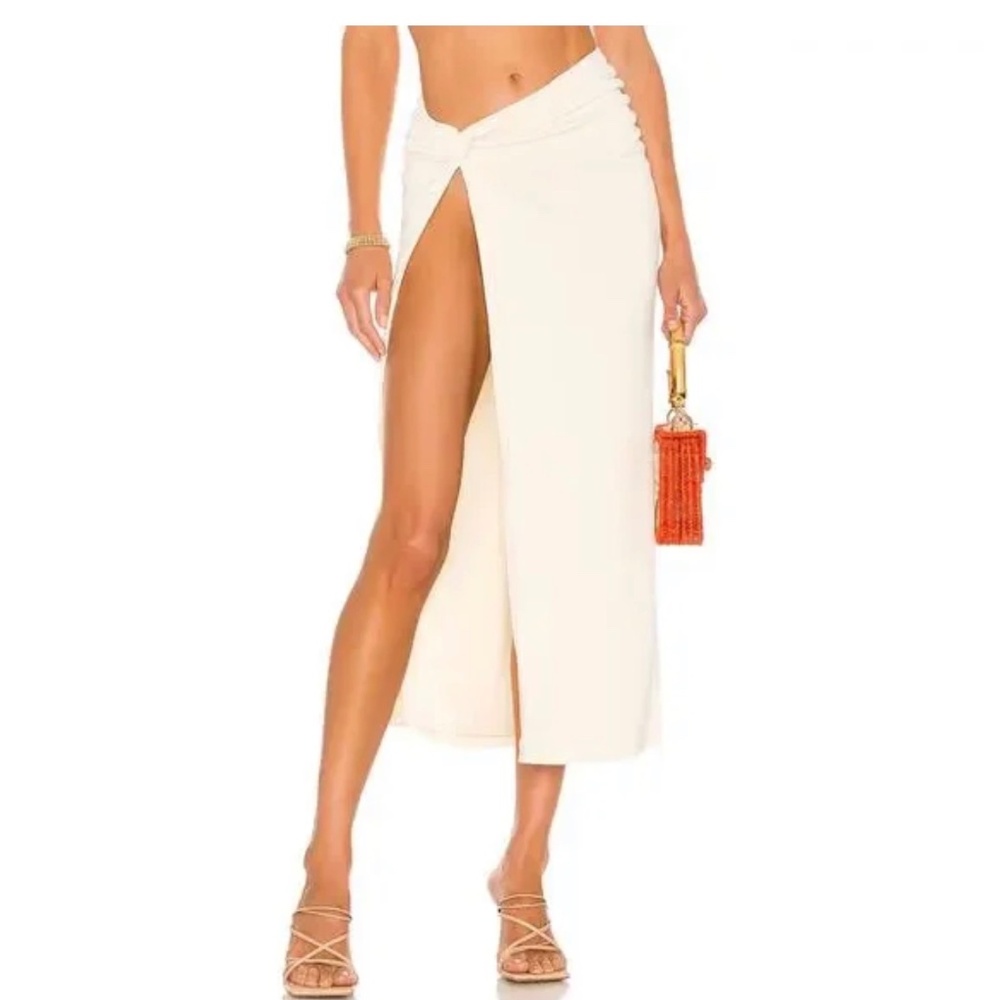 Claire Midi Skirt in Creme